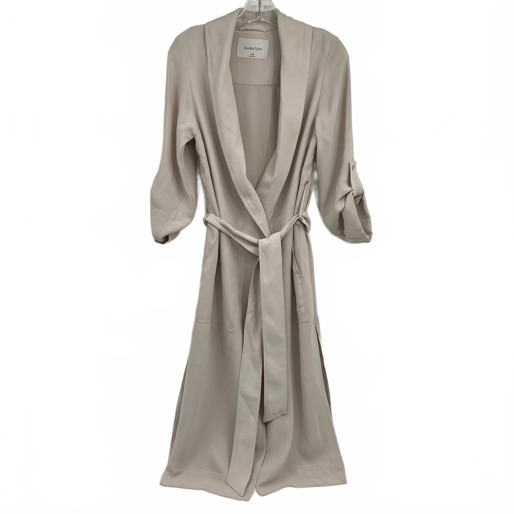 Babaton Tan Belted Duster Jacket | Regular XXS Polyester Belted Utility